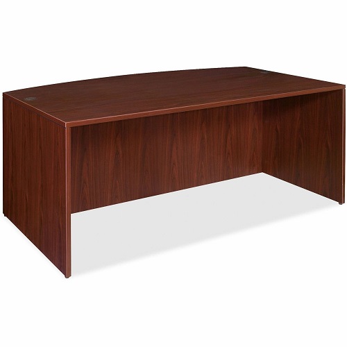 Lorell: Essentials Series Bowfront Desk Shell