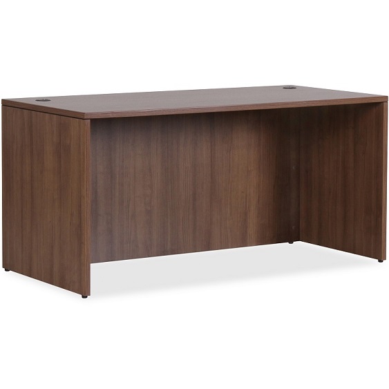 Lorell Walnut Laminate Office Suite Desk Shell