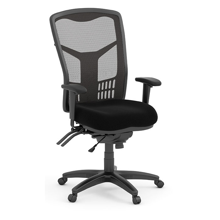 Performance 7704 High Back Chair w/Seat Slider and Seat- BLK 9106