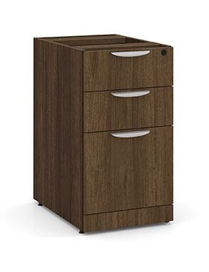Performance Classic PL189 71" BOW FRONT DESK SHELL- MODERN WALNUT