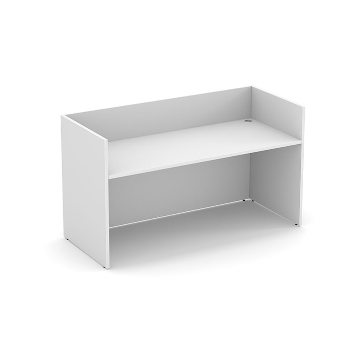 Performance Classic PL169NTT GALLERY DESK- NO TRANSACTION TOP- WHITE