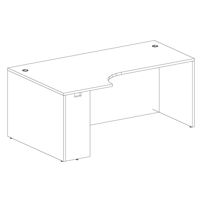 Performance Classic PL178L 71" LEFT PORKCHOP 30"d - ASPEN
