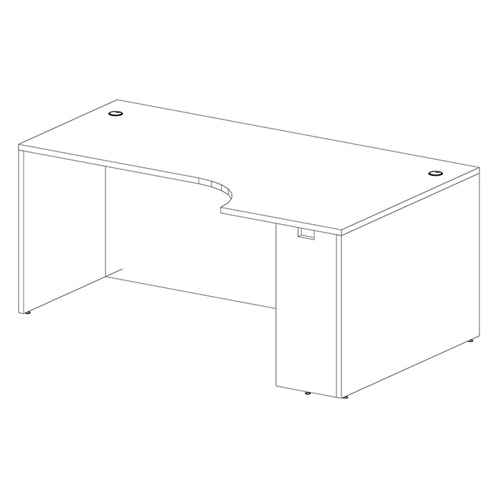 Performance Classic PL178R 71" RIGHT PORKCHOP 30"d - ESPRESO