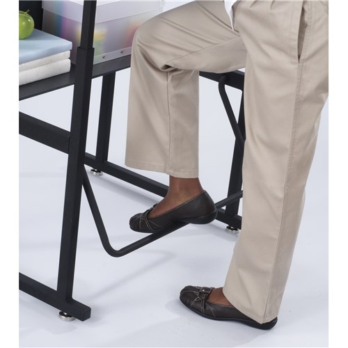 AlphaBetter® Adjustable-Height Stand-Up Desk, 28 x 20" Standard Top, Book Box and Swinging Footrest Bar