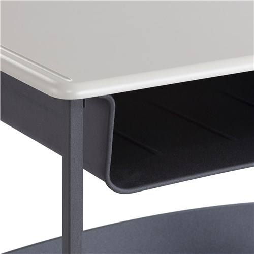 AlphaBetter® Adjustable-Height Stand-Up Desk, 28 x 20" Standard Top, Book Box and Swinging Footrest Bar