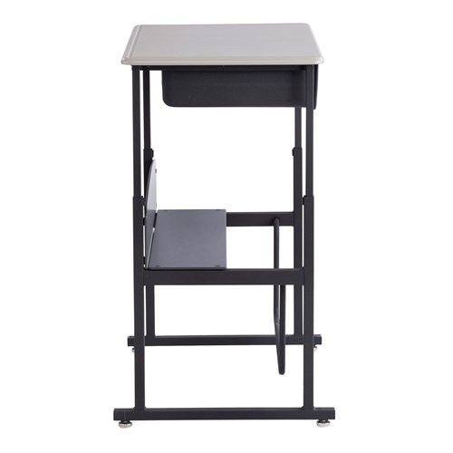 AlphaBetter® Adjustable-Height Stand-Up Desk, 28 x 20" Standard Top, Book Box and Swinging Footrest Bar