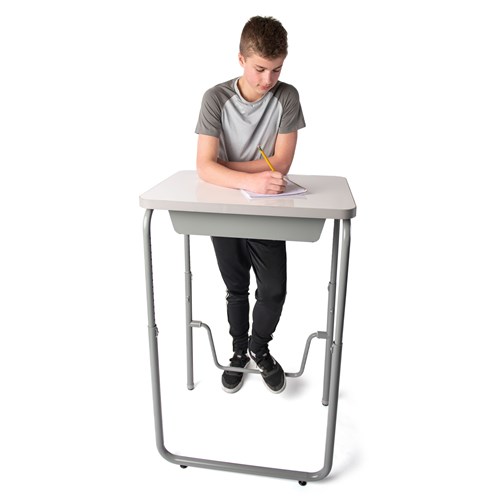 AlphaBetter® 2.0 Height – Adjustable Student Desk with Book Box and Pendulum Bar 29"-43”