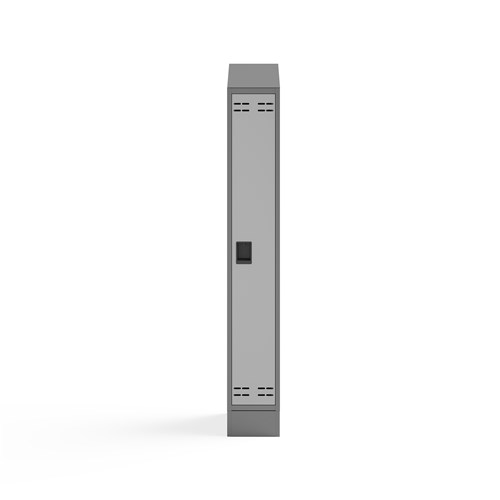 Single Sloped Metal Locker Hood Addition 12"W x 18"D x 6"H