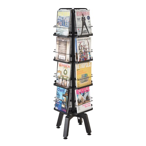 Onyx™ Rotating Magazine Rack - 16 Pocket