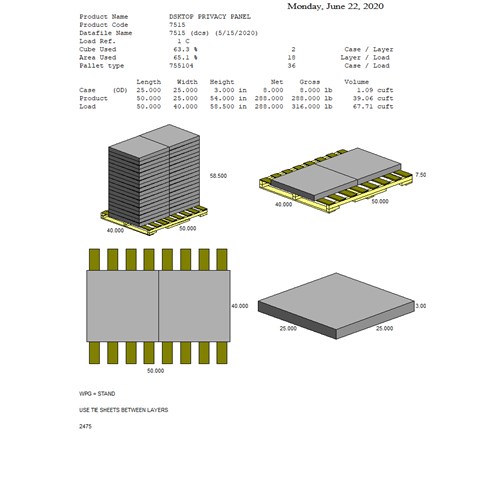 Desktop Privacy & Wellness Panel - 23.5"W x 23.5"H