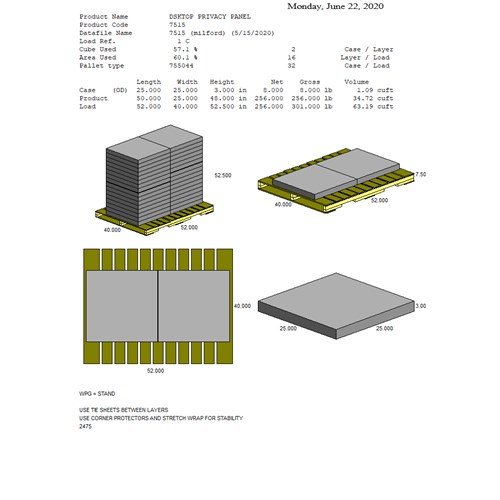 Desktop Privacy & Wellness Panel - 23.5"W x 23.5"H