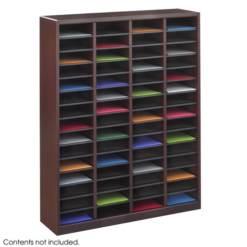 E-Z Stor® Wood Literature Organizer, 60 Compartments