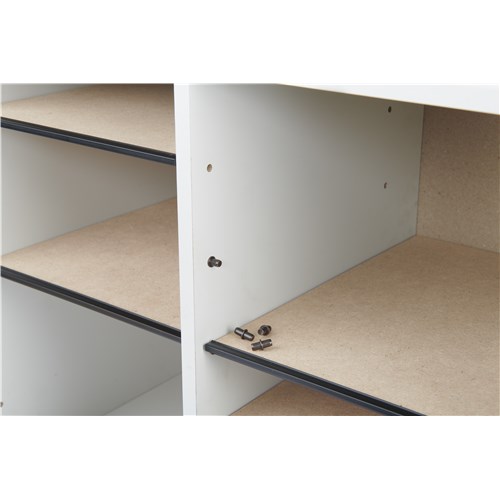 Wood Adjustable Literature Organizer - 12 Compartment
