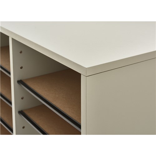 Wood Adjustable Literature Organizer, 36 Compartment