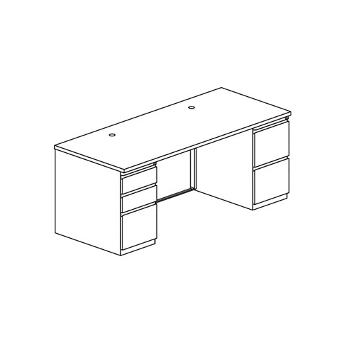 CSII™ Rectangular Desk, B/B/F and F, 30" D