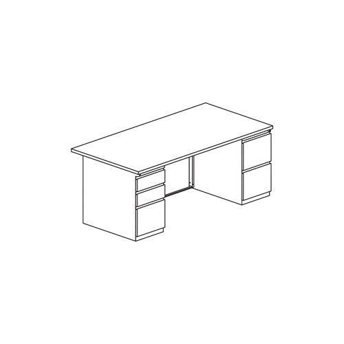 CSII™ Rectangular Desk, B/B/F, F/F, 36" D