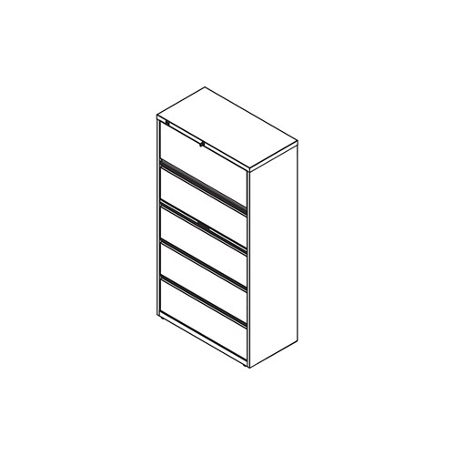 Lateral Files, 5-Drawer, 30" W