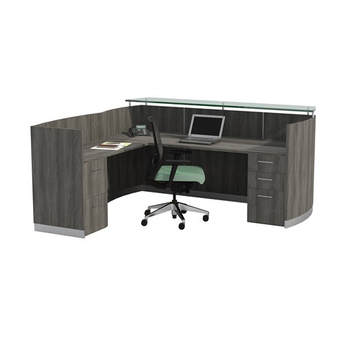 Medina™ Reception Station with Return, B/B/F & F/F Pedestals