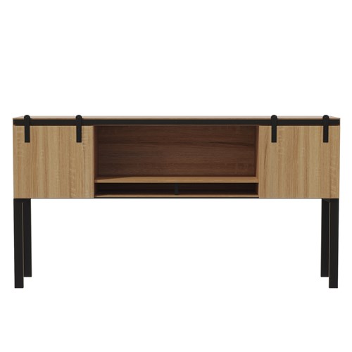 Mirella™ 72” Hutch with Sliding Wood Doors