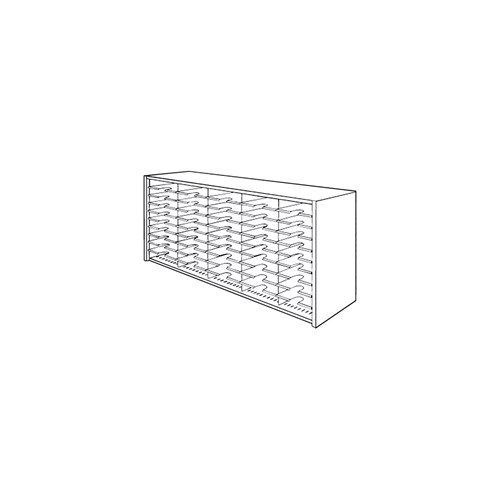 Mailflow Systems Sorter, Closed Back; 35 Sorting Pockets 15”D without Plexi Doors