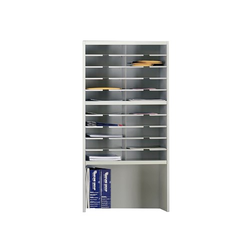 Mailflow-to-Go Corner Sorter, 24"W x 13 1/4"D x 46 1/4"H, (2) 3"H Sorting Pkts