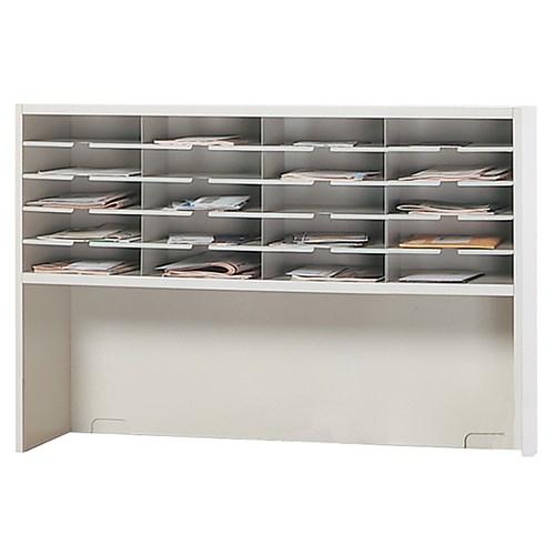 Mailflow-to-Go 1-Tier Sorter, Riser, 48"W x 13 1/4"D x 33 1/4"H, (20) 3"H Sorting Pkts