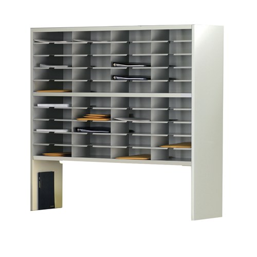 Mailflow-to-Go 2-Tier Sorter, Riser, 48"W x 13 1/4"D x 46 1/4"H, (40) 3"H Sorting Pkts