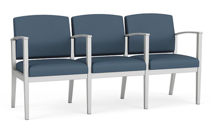 Amherst Steel 3 Seats with Center Arms
