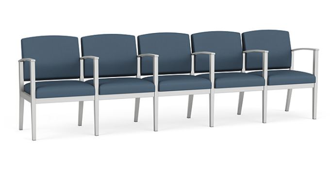 Amherst Steel 5 Seats with Center Arms