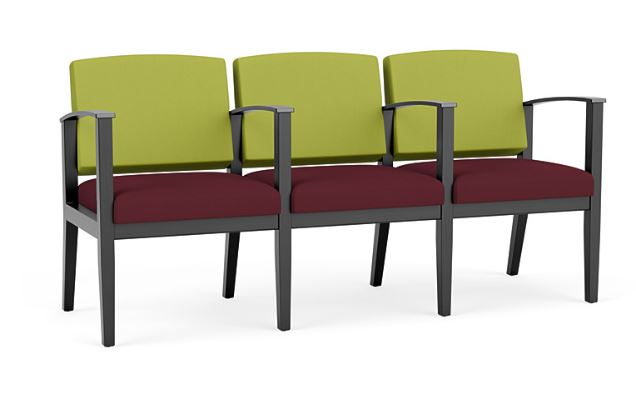 Amherst Wood 3 Seats with Center Arms