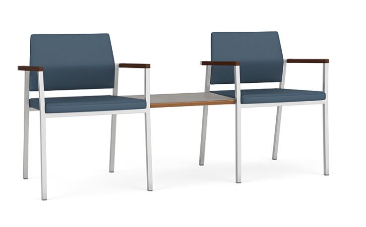 Avon 2 Chairs with Center Table - UPH Seat & UPH Back