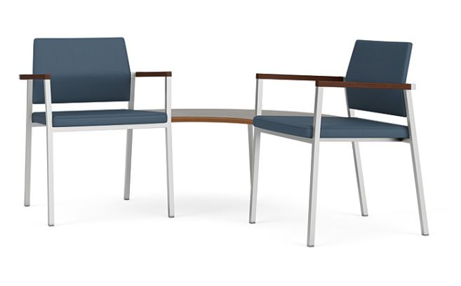 Avon 2 Chairs with Corner Table - UPH Seat & UPH Back
