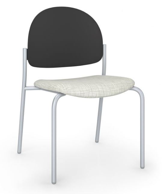Chat Armless Guest Chair UPH Seat & Poly Back