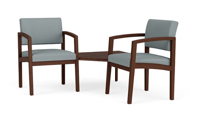 Lenox Wood 2 Chairs with Solid Wood Corner Table