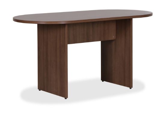 Lorell Essentials Walnut Laminate Oval Conference Table