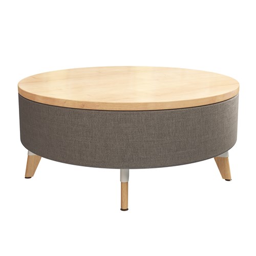 Safco Resi® Ottoman with Wood Top